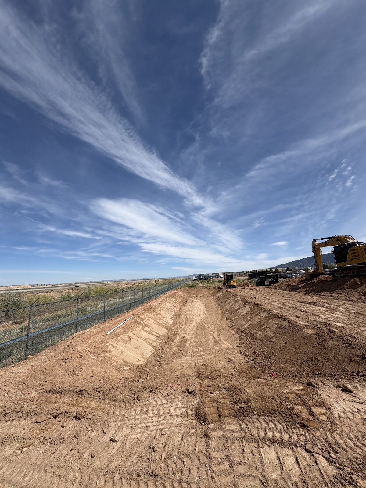 Long road cut and grading run by Roxor South in Iron County, Utah